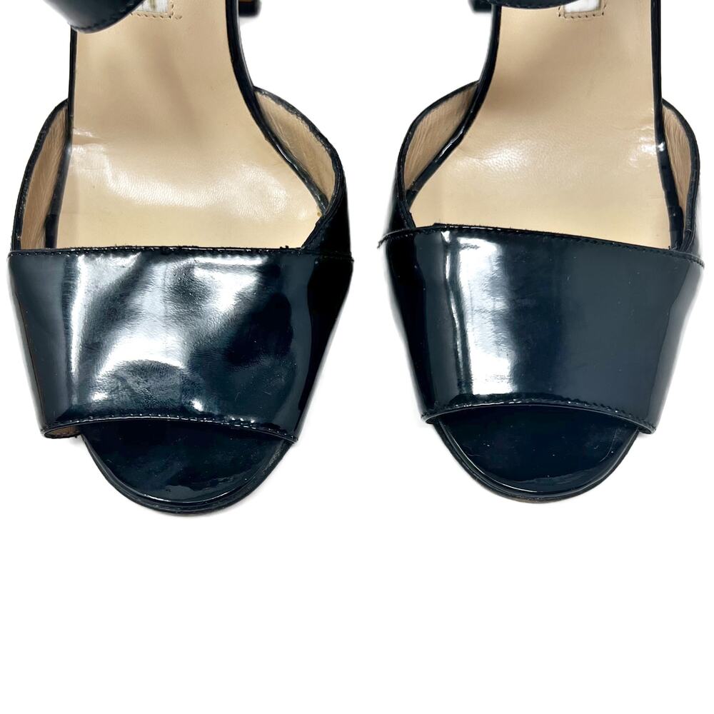 Manolo Blahnik Black Patent Leather Mary Jane Pumps Womens sz US 7.5, IT 37.5 - Picture 6 of 16